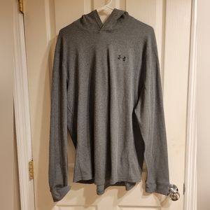 Mens XXL Under Armour grey waffle-knit light weight hoodie